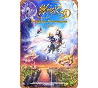 Winx Club 3D - Magical Adventure 2011 - Plaque en métal rétro - Décoration murale - 30,5 x 20,3 cm
