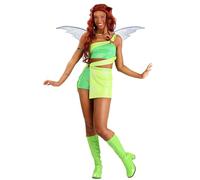 Winx Club Aisha Costume de fée pour adulte | Sous licence officielle, comprend haut, jupe, short, ailes et accessoires