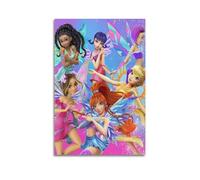 Winx Club Anime Children's Movie Poster Poster Toile Impression Salon Maison Art Esthétique Peinture Suspendue, Nouveau Cadeau Maison Décoration Moderne Chambre 60 x 90 cm (60 x 90 cm)