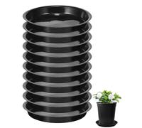 WINXMIN 10Pcs Soucoupes pour Pots de Fleurs, Coupelle Pot de Fleur, Soucoupe Pot Fleur Plastique, Soucoupes pour Plantes, Dessous de Pot de Fleur pour Intérieur Extérieur Jardin(16CM)