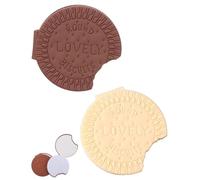 WINXMIN 2 Pcs chocolatée Note, Prends Une bouchée Chocolat, Papier de Haute qualité, papeterie bureau, bloc note, Notes personnalisées, Cadeau pour Un ami Professeur, Chocolat et crème, rond