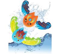 WINXMIN 2 PCS Glider sous-marin, jouets de piscine, jouets de plongée, jouets de piscine pour jeux piscine enfant, accessoire piscine, Jouets pour poissons piscine, Démon du feu et Dieu de l'eau