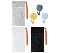 WINXMIN 3 pièces Sac de Savon exfoliant,Pochette D'éConomiseur,Sac de Exfoliant éPurateur de Corps Exfoliant,économiseur de Savon,pour le bain ou la douche,Avec crochet