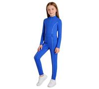 winying Combinaison Cavalcade Pour Filles Leggings Cavalcade Haute Taille Avec Inserts En Silicone Complets Combinaison Gymnastique Artistique Complète Bleu 15-16 ans