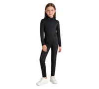winying Combinaison Cavalcade Pour Filles Leggings Cavalcade Haute Taille Avec Inserts En Silicone Complets Combinaison Gymnastique Artistique Complète Noir 13-14 ans