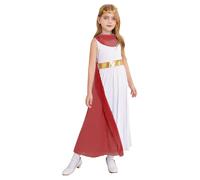 winying Costume Antique Romaine Pour Mädchen Tunique Avec Drapé En Mousseline Robe De Déesse Grecque Mythologie Princesse Tenue Avec Couronne De Laurier Dorée Bourgogne 15-16 ans