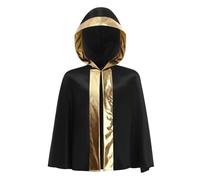 winying Garçons Costume De Boxeur Manteau À Capuche Court Veste De Kickboxing Arts Martiaux Vêtements Tenue De Boxe Entraînement Costume De Spectacle Théâtral Or noir 5-6 ans