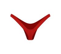 winying Micro String Tanga Femme Sexy Mini Thong T-Back Transparent sous-vêtements Culotte Bikini Unicolore Lingerie Rouge M