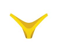 winying Micro String Tanga Femme Sexy Mini Thong T-Back Transparent sous-vêtements Culotte Bikini Unicolore Lingerie Jaune L