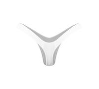 winying Micro String Tanga Femme Sexy Mini Thong T-Back Transparent sous-vêtements Culotte Bikini Unicolore Lingerie Blanc M