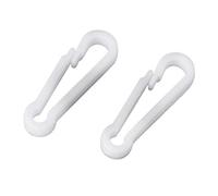 winying Mousqueton Porte-Clés Mousquetons à Ressort 100pcs Mousqueton Clip Minuscule pour Camping Voyager Randonnée Porte-clés en Plein Air Blanc Taille Unique