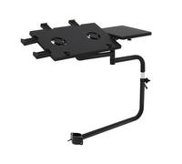 WINZING Support pour ordinateur portable réglable en hauteur avec double ventilateurs, rotatif à 360° et fonction de refroidissement, construction robuste en acier inoxydable ABS pour ordinateur