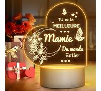 Winzwon Veilleuse en Acrylique Gravée - Cadeau pour Mamie pour Fête des Mères, Anniversaire, Noël et Fête des Grands-Mères