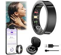 WIOONI Bague intelligente pour homme et femme avec boîtier de chargement - Moniteur de fréquence cardiaque SpO2 - Analyse du sommeil - 100 modes sportifs - Étanchéité IP68 - Tracker de fitness