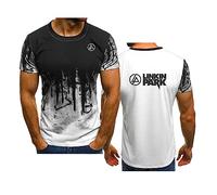 WIOSEN T-shirt de sport pour adultes pour Linkin Park Casual T-shirt confortable à manches courtes Summer Running Loose Soft Tops Tees Vêtements Undershirt,White-XL