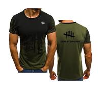 WIOSEN T-Shirt Homme pour Dead Daylight Imprimé Dégradé Manches Courtes Adolescent Décontracté Tops Été Lâche Tees Mode Sport Entraînement Sport Demi Manches Tops, Green-S