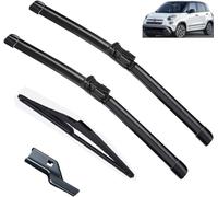 Wiper Blades pour Fiat 500L 2012-2020 Kit de balais d'essuie-Glace Avant et arrière Ensemble de balais et Bras Pare-Brise Nettoyeur de fenêtre Brosses de Pluie