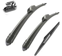 Wiper Blades pour KIA Picanto SA MK1 Hatchback 2004-2011, Kit de balais d'essuie-Glace Avant et arrière Ensemble de balais et Bras Pare-Brise Nettoyeur de fenêtre Brosses de Pluie