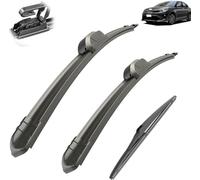 Wiper Blades pour KIA Rio MK4 2017-2022, Kit de balais d'essuie-Glace Avant et arrière Ensemble de balais et Bras Pare-Brise Nettoyeur de fenêtre Brosses de Pluie