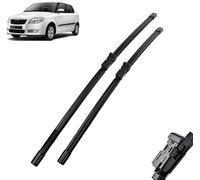 Wiper Blades pour Skoda Fabia 5J 2007-2014 Kit de balais d'essuie-Glace Avant et arrière Ensemble de balais et Bras Pare-Brise Nettoyeur de fenêtre Brosses de Pluie