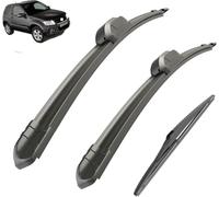 Wiper Blades pour Suzuki Grand Vitara MK3 2006-2015 Kit de balais d'essuie-Glace Avant et arrière Ensemble de balais et Bras Pare-Brise Nettoyeur de fenêtre Brosses de Pluie