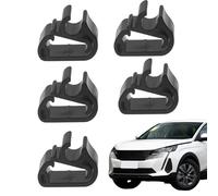 Wiper Hose Clips - 5-Piece Precise Auto Parts, Front Windshield Washer Hose Retainer, Securing Fluid Lines Efficiently, Vehicle Accessories, Black Nylon For Winter Summer Weather Use