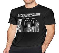 Wipers Youth of America T Shirt Men's Cotton T Shirt Fashion O Neck Short Sleeve Tees Black 3XL