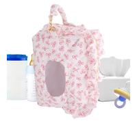 Wipes Container - Double Layer Pouch Case, Portable Storage, Easy Open Disp | Refillable Wipe Dispenser for Bathroom Wipe Travel Kitchen Home Nursery Car Toilet Kids Adult Face Towel Tissue Napkin Diaper