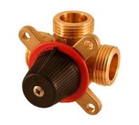 WIPEX Mélangeur 3 voies en laiton 1" filetage extérieur 4,0 m³/h