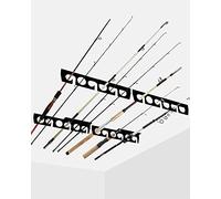 WIPHANY Support de rangement pour 12 cannes à pêche, pour mur ou plafond, en PVC, caoutchouc et acier, pour garage, cabane, sous-sol