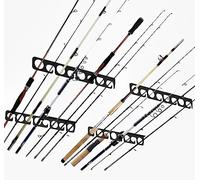 WIPHANY Support de rangement pour canne à pêche - Support mural ou plafond en métal - Peut contenir jusqu'à 16 cannes verticale/horizontale pour garage, cabine et sous-sol