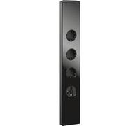 WIPO Power Eck-G Slim 3 Élément de prise Schuko + chargeur USB Noir