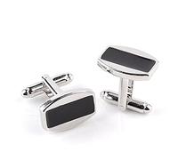 WIPPWER Black Oval Cufflinks Man Football Shaped Cuff Button Classic French Shirt Cuff Link Business Cuff Links Gift