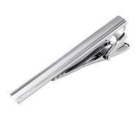 WIPPWER Boy Clip on Tie, Silver Rectangular Stainless Steel Men's Tie Clip Men Suit Accessories Gifts for Men Valentines Day Tie Accessories