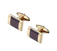 WIPPWER Cufflinks for Men Gold Men's Business Cufflinks Cuff Cufflinks Business Wedding Party(Red)