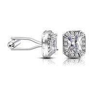 WIPPWER Men's Business Inlaid Zircon Cufflinks Cufflinks Round Cufflinks Brand Wedding Gift Alloy