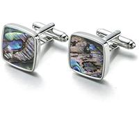 WIPPWER Mens Cufflinks Elegant Style Cuff Classic Cufflinks Party Wedding Suit Shirt Buttons Natural Mother Abalone Cuff Links Individual Elegance Clothing Accessories