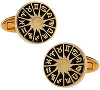 WIPPWER Mens Cufflinks Elegant Style Cuff Cufflinks 12 Constellation Astrolor Begoholden Cufflinks Fashion Men's French Shirt Accessories Retro Business Cufflinks Clothing Accessories