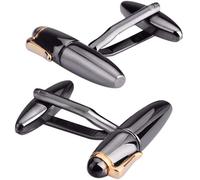 WIPPWER Mens Cufflinks Elegant Style Cuff Cufflinks Button Fashion Gun Black Penkafus Button S French Shirt Cuffs Button Business Gift Brand Jewelryman Clothing Accessories