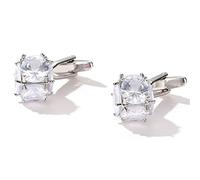 WIPPWER Men's Unisex Cufflinks Zirconium French Shirt Buttons Business Banquet Wedding Cufflink
