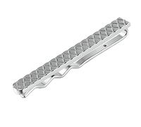 WIPPWER Neck Tie Clip, Tie Clips for Men Silver Rhombic Pattern Bar Stainless Steel Tie Clip for Boys Mens Suit Accessories Valentines Gifts for Men Tie Accessories