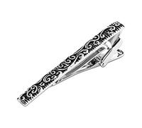 WIPPWER Tie Bar Clip, Black Tie Clip on Rectangle Stainless Steel Mens Tie Bar Clip Unisex Clip on Ties for Women Friendship Gift for Women Tie Accessories