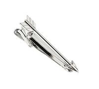 WIPPWER Tie Bar Clip, Silver Arrow A Tie Clip Mens Suit Accessories Valentine Gifts for Men Tie Accessories