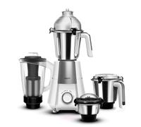 Wipro Elato Divine FMG 213 Broyeur mélangeur avec 4 pots, moteur à roulement à billes 100 % cuivre, broyage ultra-rapide, couvercles à clipser, utilisation mains libres, mélangeur à 4 pots, blanc