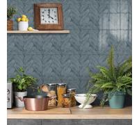 WIQUYBML Carrelage adhésif 17 x 23 cm, Effet marbre Gris et Bleu, imperméable et résistant à l'huile, en PVC, Autocollant, pour Murs, placards, cheminées, salles de Bain, Cuisines et décora