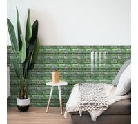 WIQUYBML Carrelage adhésif décoratif Style Brique Verte rétro, résistant à l'huile, pour Salle de Bain et Cuisine. Transferts adhésifs en Vinyle imperméables et Amovibles, 27 x 27 cm (30 pi