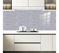 WIQUYBML Carrelage adhésif raffiné Effet marbre Gris, résistant à l'huile, pour Salle de Bain et Cuisine. Transferts adhésifs en Vinyle imperméables et Amovibles, 15 x 30 cm (40 pièces).