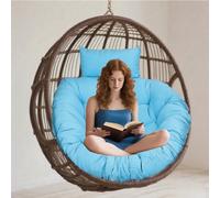 WIQUYBML Coussin pour Fauteuil hamac, Coussin surdimensionné et épais pour balancelle Suspendue en Forme d'œuf, idéal pour Porche, Jardin ou pelouse.