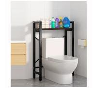 WIQUYBML Étagère de Rangement pour Salle de Bain, à Poser au-Dessus des Toilettes, avec Compartiments Ouverts, Meuble Gain de Place autoportant pour Machine à Laver ou Balcon, 63 x 28 x 101 cm