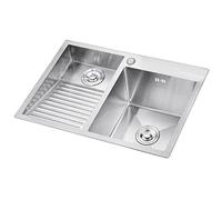WIQUYBML Éviers de Cuisine ExpressLeopard argentés, évier de préparation pour buanderie, Piscine ou Bar, cuve Profonde à Un Seul bac en Acier Inoxydable 304, Deux Types Disponibles (Couleur